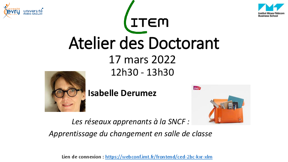 Photo de Mme Derumez et présentation SNCF